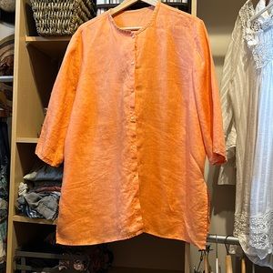 orange Linen Tunic #18